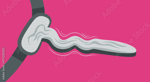 Futuristic vibrating wearable technology device on a strap.