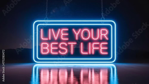 Neon sign with the text 