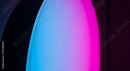 Abstract Background with Smooth Gradient Transition from Cool Blue to Vibrant Pink, Featuring Curvy Shapes and Moody Lighting - A Modern Digital Art Design