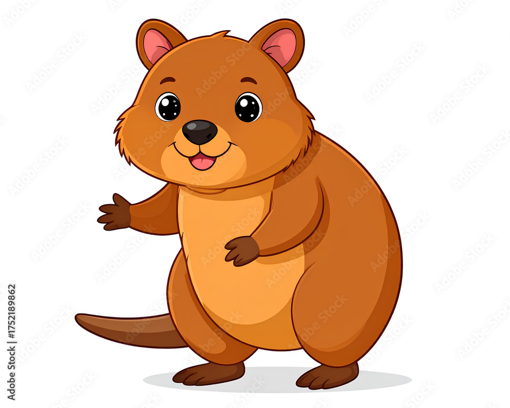 Fototapeta premium quokka cartoon vector