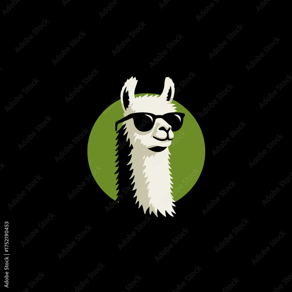 Obraz premium funny cartoon llama