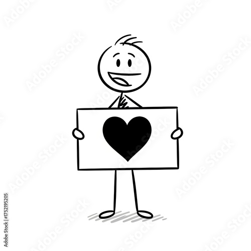 An angry stick figure with hands on his waist and eyebrows furrowed stands defiantly alone.