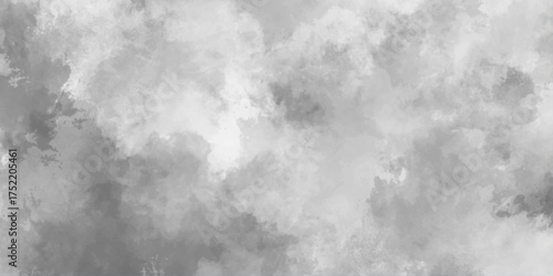 White and gray grunge wall and smoke, cloud texture. gray smoke and fog design texture overlays. hand painted vector on watercolor texture. white paper texture and gray wall background.