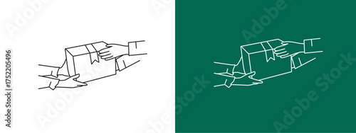set of Transfer The Sale and delivery icon 