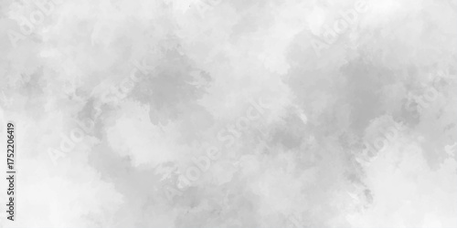 White and gray grunge wall and smoke, cloud texture. gray smoke and fog design texture overlays. hand painted vector on watercolor texture. white paper texture and gray wall background.