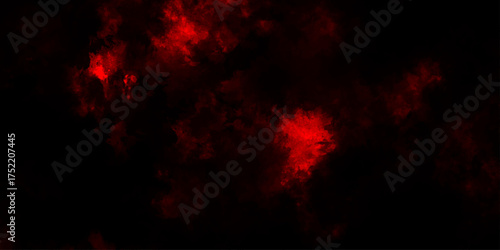 Dark red powder explosion cloud on black background. Abstract red and black grunge texture smoke. smoke fog misty texture overlay on dark black. paranormal red mystic smoke, clouds for movie.