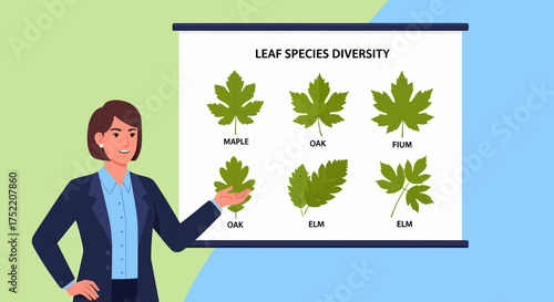 Botanist Explains Leaf Species Diversity with Maple Oak and Elm Examples