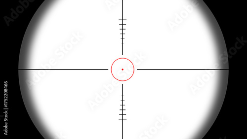 Sniper Scope Target Sight on Transparent Background