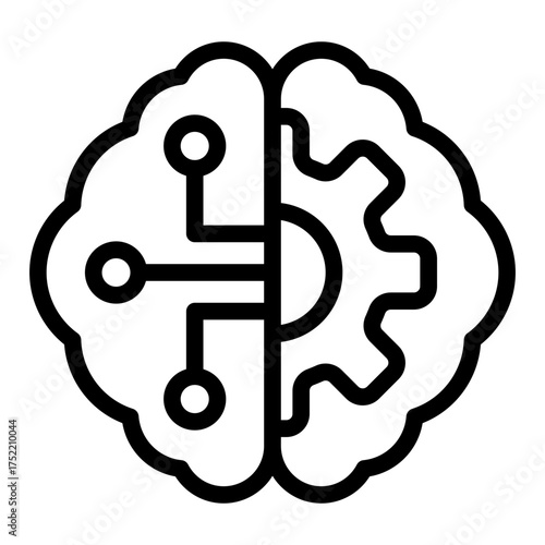 AI Coding Icon Isolated on Transparent Background. Programming and Software Development Vector Illustration for Web, App, and Technology Design