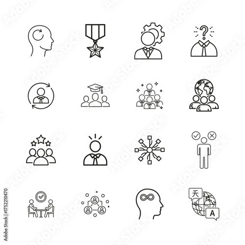 Diversity Icon Set Vol. 1 | Inclusion, Equality, and Multicultural Outline Vector Pack