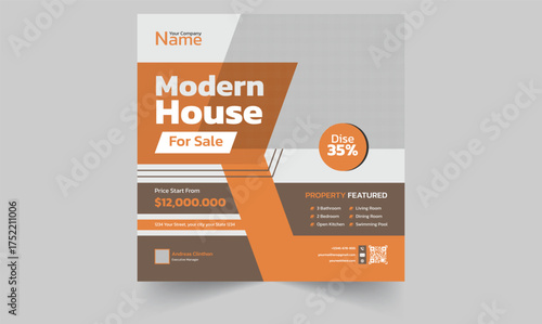 Digital business marketing banner for social media post template, Instagram post design.
