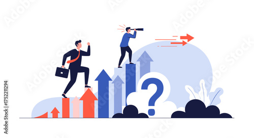 Business strategy and future vision with analytics and growth planning.