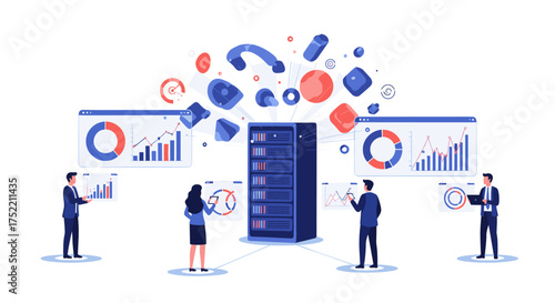 Analyzing business data with advanced analytics and data visualization tools for strategic decision making.
