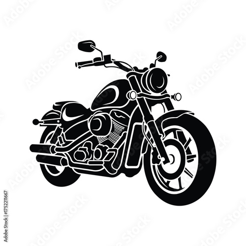 Vector art of a classic motorcycle, a symbol of freedom, adventure, and the open road, perfect for representing the spirit of biker culture