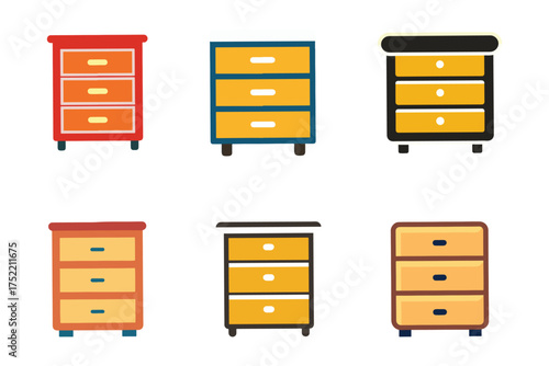 Collection of Colorful Cartoon Dressers for Nursery Room Decor and Interior Design Inspiration
