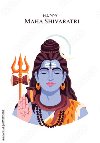 lord shiva on white background