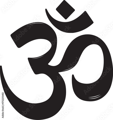 om symbol on white background