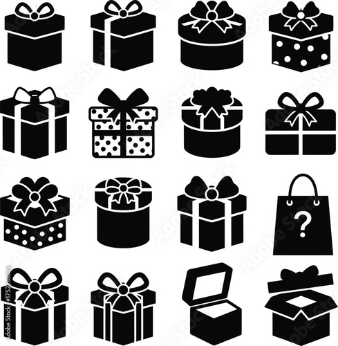 Decorative gift box with ribbon and bow design
