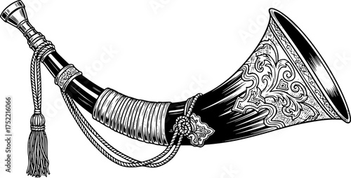 post horn, vector