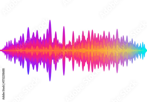 Colorful Audio Waveform Visualization with Gradient Spectrum.