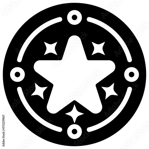 Magic Circle Icon Isolated on Transparent Background. Magical and Mystical Vector Illustration for Fantasy, Spiritual, and Halloween Design