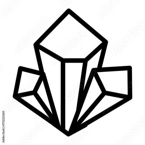Magic Crystal Icon Isolated on Transparent Background. Magical and Mystical Vector Illustration for Fantasy, Spiritual, and Halloween Design