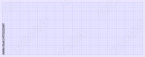 Wide millimeter graph paper vector background. Simple purple grid paper texture of notebook page illustration