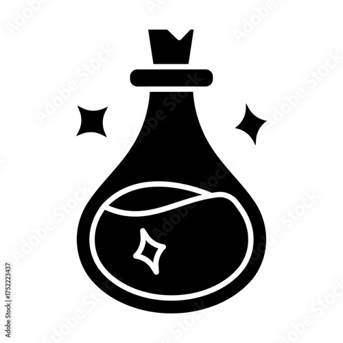 Potion Icon Isolated on Transparent Background. Magical and Mystical Vector Illustration for Fantasy, Spiritual, and Halloween Design