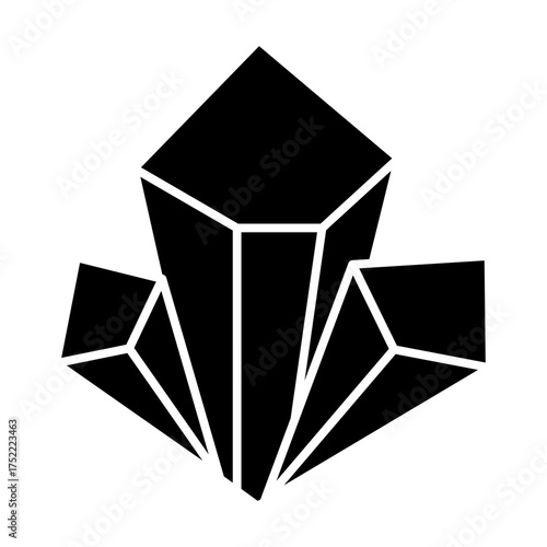 Magic Crystal Icon Isolated on Transparent Background. Magical and Mystical Vector Illustration for Fantasy, Spiritual, and Halloween Design