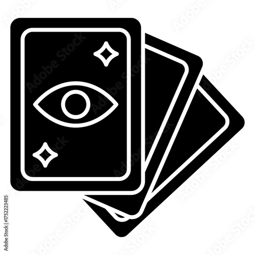 Tarot Card Icon Isolated on Transparent Background. Magical and Mystical Vector Illustration for Fantasy, Spiritual, and Halloween Design