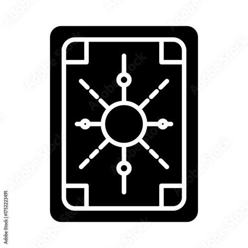 Tarot Card Icon Isolated on Transparent Background. Magical and Mystical Vector Illustration for Fantasy, Spiritual, and Halloween Design