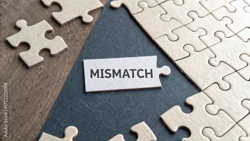 Puzzle Pieces Showing a Mismatch Concept