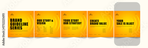 How to Build a Brand Instagram & LinkedIn Carousel Template Set – Editable Social media Carousel Post Design, Step by step guide to write Building Business Banner Layout
