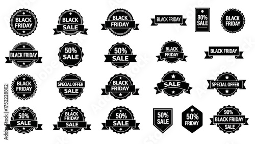 Black Friday Sale Badges and Labels Collection - Special Offers