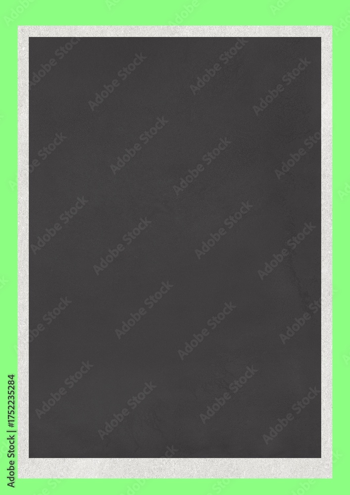 Fototapeta premium Blank chalkboard with green border
