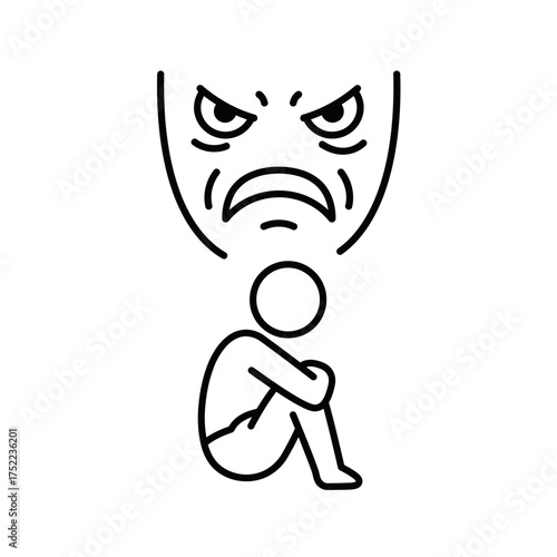 Person feeling overwhelmed by anger and negative emotions feeling down.