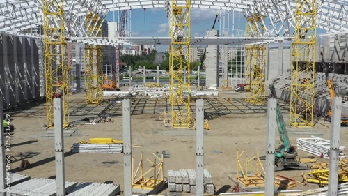 stadium construction site, general view