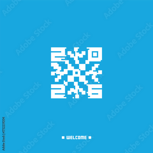 Scan into 2026, Innovation Awaits. Futuristic QR Snowflake Welcomes Tomorrow's Tech. Blend Digital and Nature in One Striking Image.