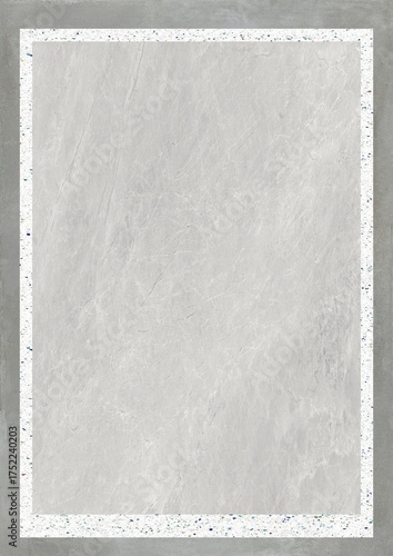 Abstract textured gray background with speckled border