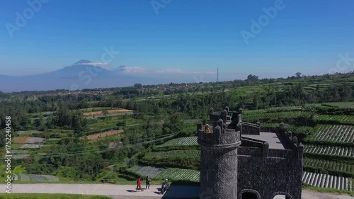Scenic Views of Ciater Tea Plantation and the Mysterious Black Castle.