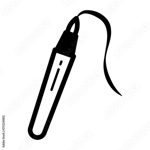 eyeliner Icon Isolated on Transparent Background. Feminine Beauty and Fashion Vector Illustration for Lifestyle and Social Media Design