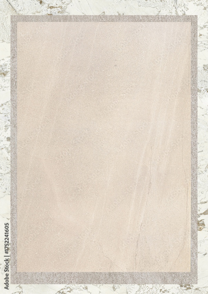 Obraz premium Blank beige textured surface with a subtle border frame