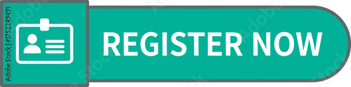 Green button with person card icon says register now text