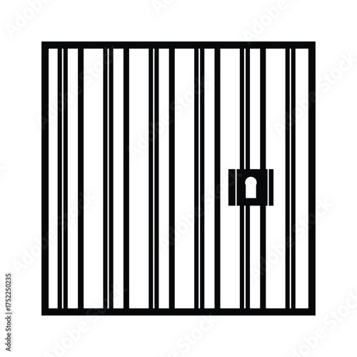 Trendy glyph icon of secure jail cell structure EPS 10