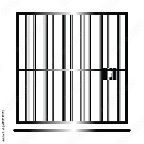 Jail, prison icon. Vector illustration, flat design EOS 10