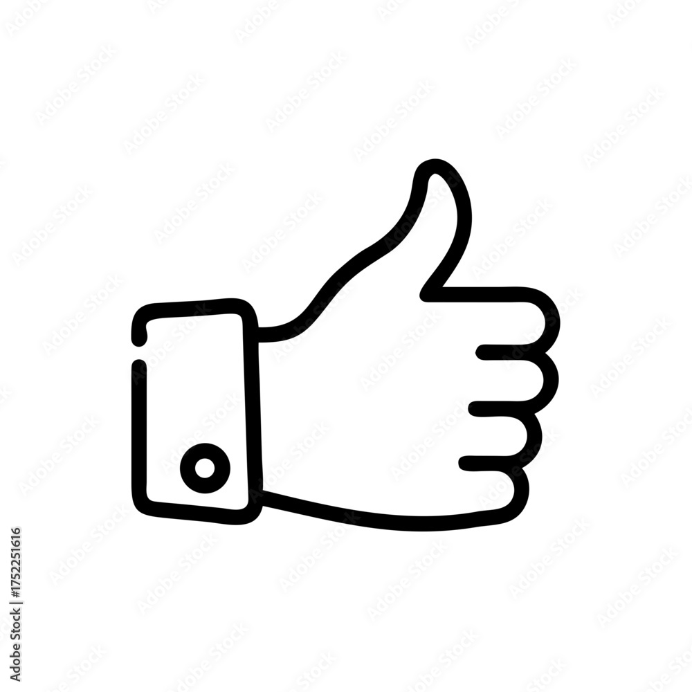 Obraz premium Thumbs up gesture indicating approval