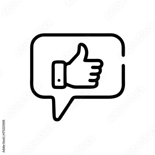 Thumbs up icon representing approval and positivity