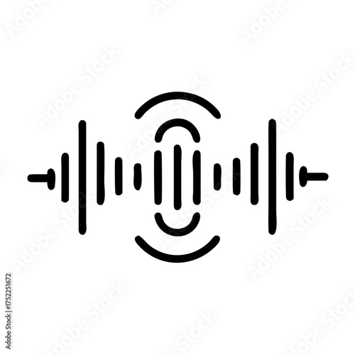 Sound wave illustration representing audio signal