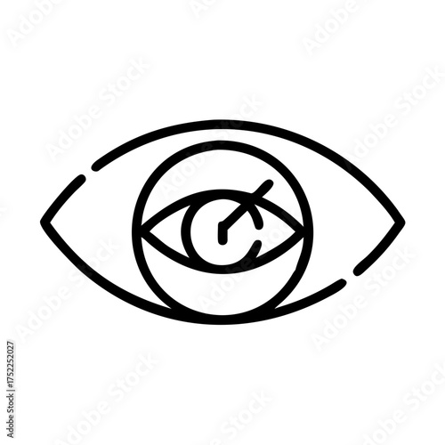 Eye vision problem for ophthalmology concept