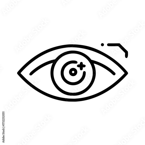 Eye vision correction for ophthalmology concept